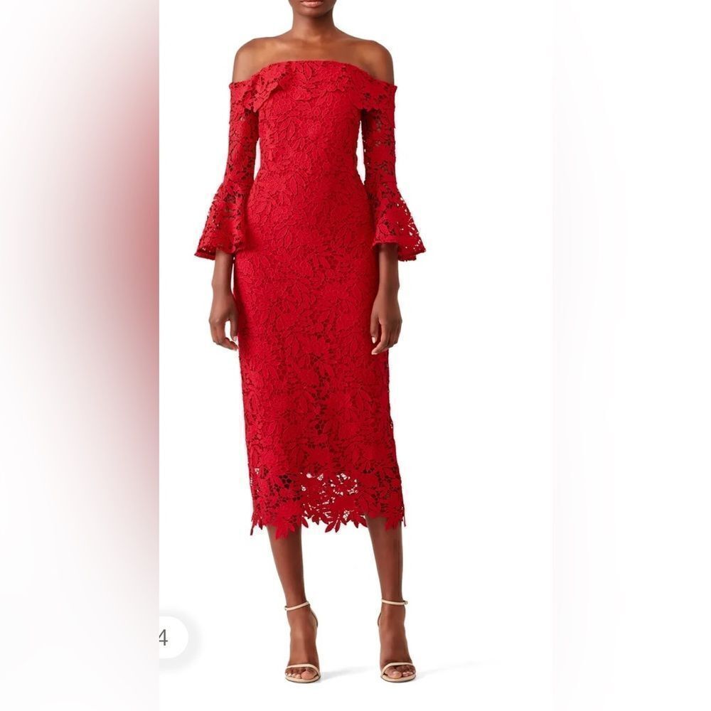 Shoshanna Red Harrison Dress Size 4